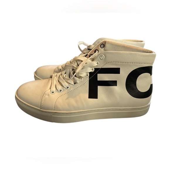 French Connection UK (FCUK) Triomphe Leather high top sneakers in white size 9 - Picture 2 of 9